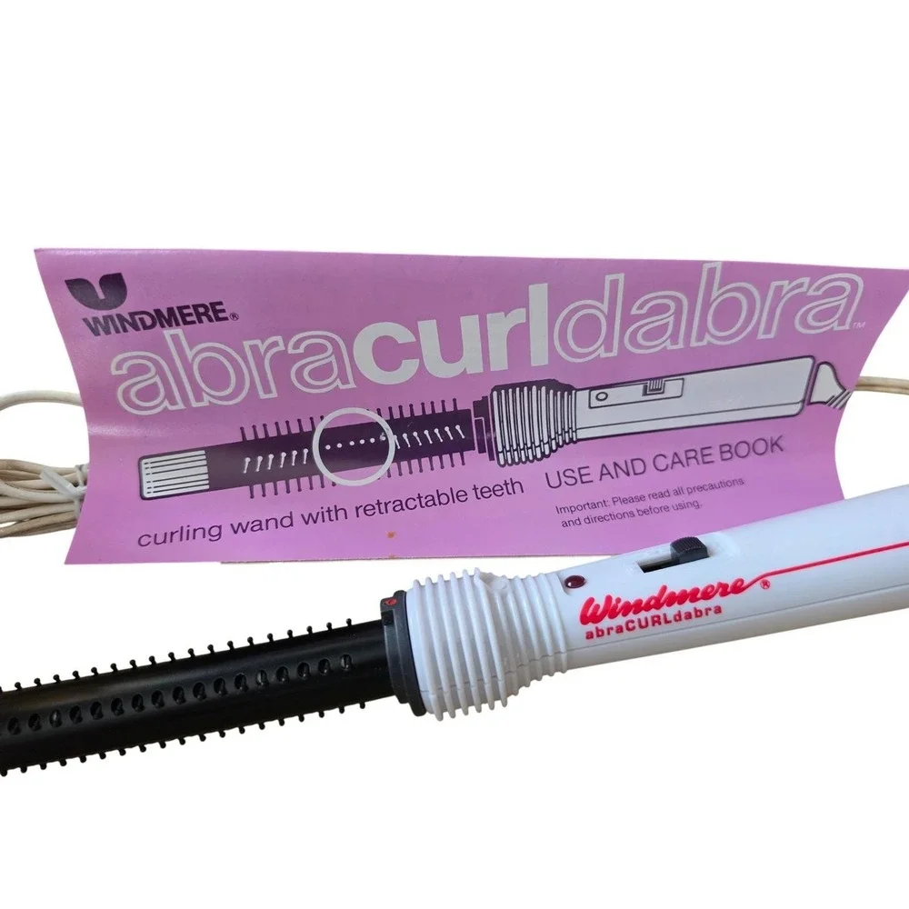 Windmere abraCURLdabra Vintage Retractable Teeth Curling Wand‎ Hair Styler White